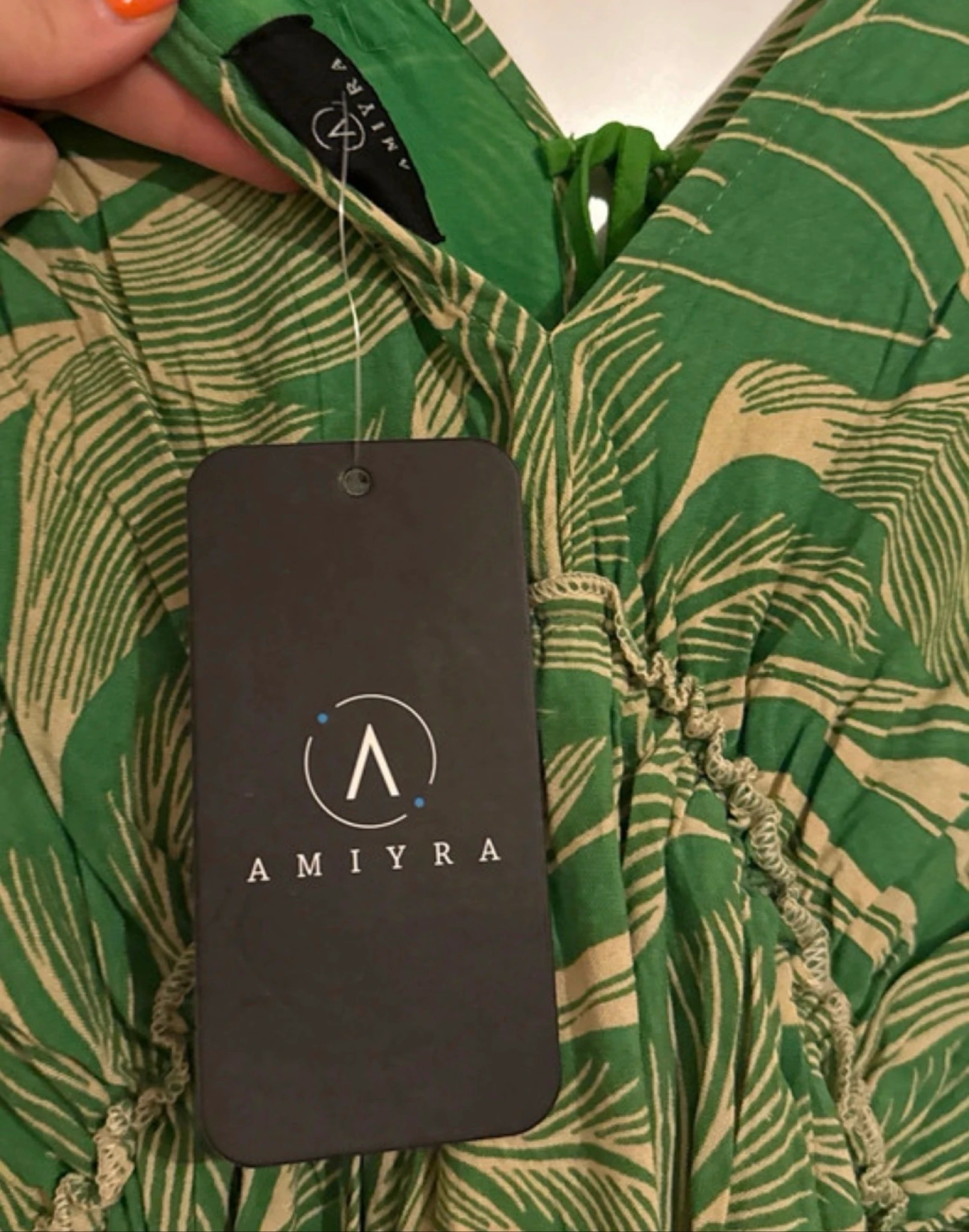 Neuf | Robe verte adaptable taille unique élastique manches légères été | taille unique – photo 6